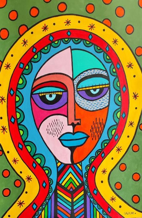 SUNNA - Acrílico sobre papel - 36 x 48 cm