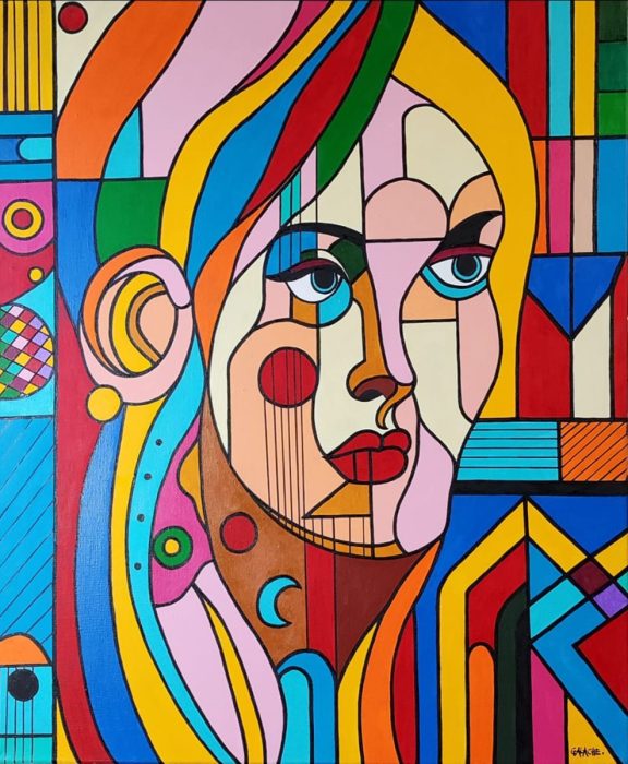SUSURRO DE NEÓN - Acrílico sobre lienzo - 50 x 60 cm