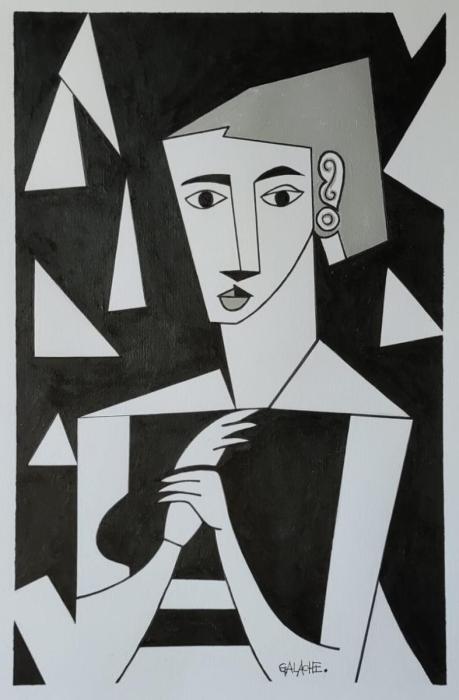 VALERIA - Acrílico y tinta sobre papel - 30 x 42 cm