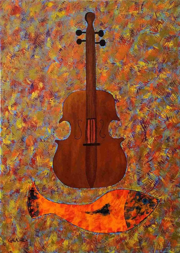 VIOLÍN - Acrílico sobre lienzo