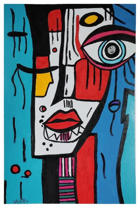 VLAD - Acrílico y tinta sobre papel - 30 x 42 cm