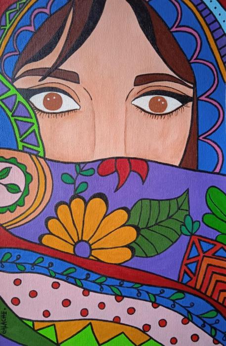 ZORAIDA - Acrílico sobre papel entelado