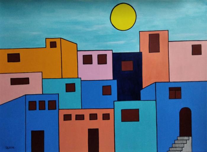 BARRIO TUNECINO - Acrílico sobre lienzo - 70 x 50 cm