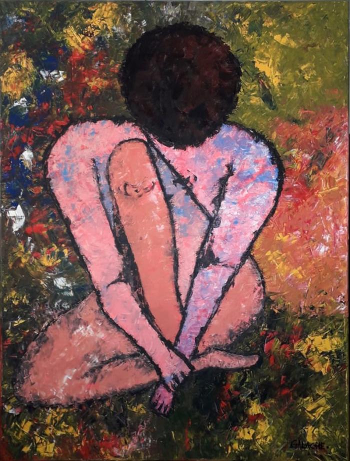 MEDITANDO - Acrílico sobre lienzo - 60 x 80 cm