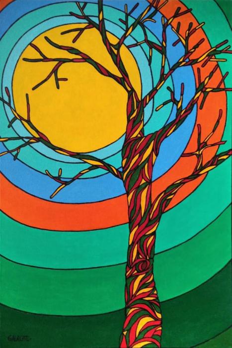 EL ÁRBOL DE LA VIDA - Acrílico sobre ilenzo - 40 x 60 cm
