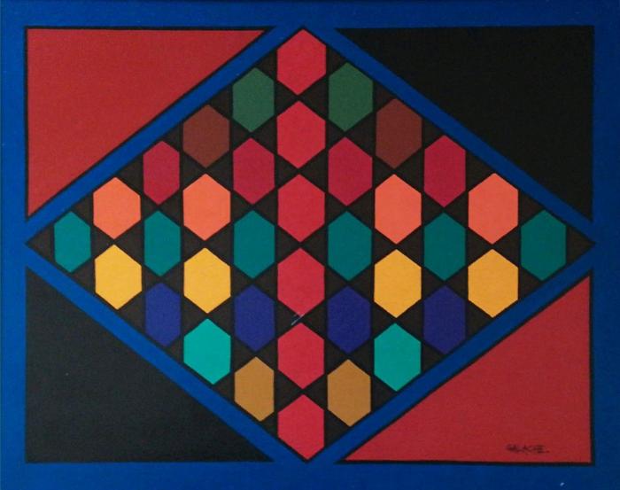 COMPOSICIÓN GEOMÉTRICA- Acrílico sobre lienzo - 60 x 80 cm (Colección privada)