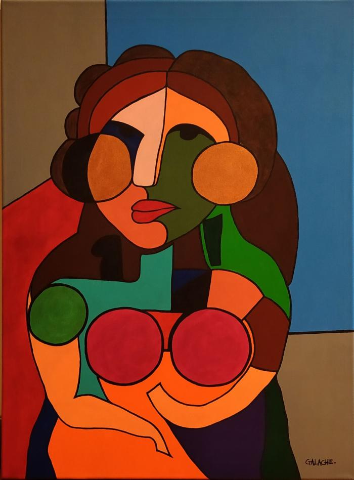 MUJER - Acrílico sobre lienzo - 70 x 50 cm