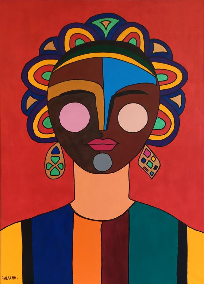 MUJER - Acrílico sobre lienzo - 70 x 50 cm