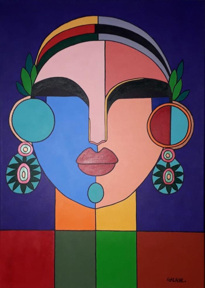 MUJER - Acrílico sobre lienzo - 70 x 50 cm