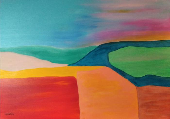 PAISAJE - Acrílico sobre lienzo - 70 x 50 cm