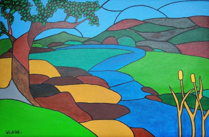 PAISAJE - Acrílico sobre lienzo - 42 x 30 cm