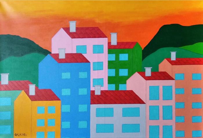 PAISAJE URBANO - Acrílico sobre lienzo - 70 x 50 cm
