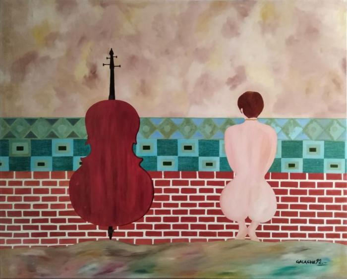 VIOLONCHELO - Óleo sobre lienzo - 100 x 81 cm